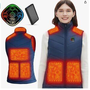 New Heated Vest for Women w/ Battery Pack – Light-Off Design & Smart Controller